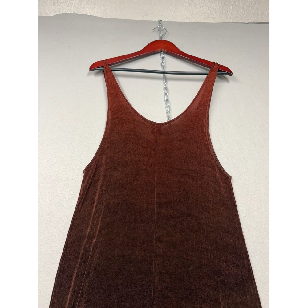 Jostar Maxi Dress Women Medium Brown Vintage 90s Slinky Knit Sleeveless USA Made - Picture 4 of 11